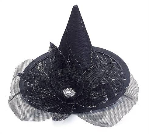 Witch Hat With Flower Veil